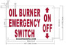 SIGNS Oil Burner Emergency Switch