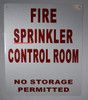 FIRE Sprinkler Control Room Sign, Engineer