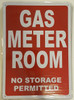 SIGNS GAS METER ROOM SIGN