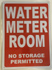 SIGNS WATER METER ROOM SIGN