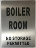 Boiler Room Sign (Brushed Aluminium, 10x14)