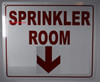 SIGNS Sprinkler Room with Arrow