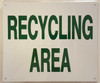 SIGNS RECYCLING AREA SIGN (ALUMINUM SIGNS 10X12,