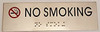 SIGNS NO SMOKING SIGN - BRAILLE-STAINLESS STEEL