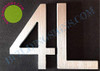 SIGNS Apartment Number 4L Sign (Brush Silver,Double