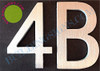 Apartment Number 4B Sign (Brush Silver,Double