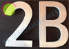 Apartment Number 2B Sign -(Brush Silver,Double