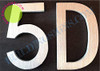 Apartment Number 5D Sign (Brush Silver,Double