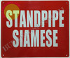 SIGNS Standpipe Siamese Sign (Aluminium Reflective !!,