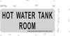HOT WATER TANK ROOM SIGN