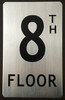 SIGNS 8TH Floor Sign (Brush Aluminium, 5X8)-The