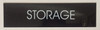 SIGNS STORAGE sign (BLACK ALUMINUM)-(ref062020)