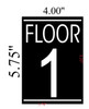 SIGNS FLOOR 1 SIGN (BLACK