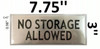 STORAGE SIGNS