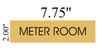 METER ROOM SIGN - Gold BACKGROUND