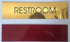 SIGNS RESTROOM SIGN (GOLD ALUMINUM