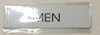 SIGNS Toilet Men sign (wHITE ALUMINIUM 2X7.75)-(ref062020)