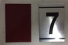 SIGNS NUMBER SIGN -7-BRUSHED ALUMINUM