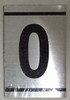 NUMBER SIGN -0-BRUSHED ALUMINUM (2.25X1.5, Aluminium))-(ref062020)