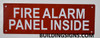 SIGNS FIRE Alarm Panel Inside Sign (Reflective