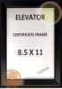 SIGNS Elevator Certificate Frame 8.5x11 (Black, Heavy