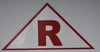 State Truss Construction Sign-R Triangular (White,Sticker,12