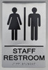 SIGNS Restroom Sign ADA Sign -Tactile Signs