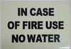 SIGNS IN CASE OF FIRE