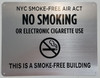 LOT OF 5-NYC Smoke free Act