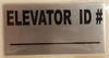 SIGNS ELEVATOR ID SIGN -BRUSHED ALUMINUM (4X4,