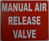 SIGNS MANUAL AIR RELEASE SIGN ( ALUMINIUM