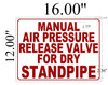 MANUAL AIR PRESSURE RELEASE VALVE FOR DRY STANDPIPE SIGN