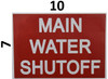 SIGNS Main Water Shut-Off Sticker