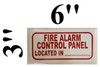 SIGNS FIRE ALARM CONTROL PANEL LOCATED IN