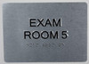SIGNS EXAM Room 5 Sign with Tactile