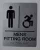 Men's accessible Fitting Room Sign with