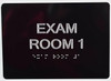 SIGNS EXAM Room 1 Sign with Tactile