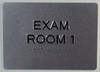 EXAM Room 1 Sign with Tactile
