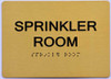 SIGNS Sprinkler Room Sign -Tactile