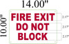 FIRE EXIT DO NOT BLOCK SIGN