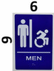 CA ADA Men Restroom accessible Sign