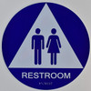 SIGNS Unisex Restroom CA 128-ADA (Aluminium, Blue,Size