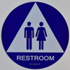 HOTEL ADA UNISEX RESTROOM CA 128-(ALUMINIUM, BLUE,SIZE Q12) SIGN