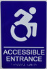 ACCESSIBLE Entrance Sign -Tactile Signs Tactile