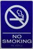 NO Smoking Sign -Tactile Signs