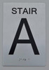 SIGNS STAIR A ADA Sign -Tactile Signs