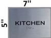 SIGNS Kitchen ADA Sign (Aluminium, Brush Silver,Size