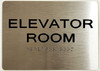 SIGNS Elevator Room ADA-Sign -Tactile Signs (Aluminium,