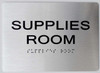 Supplies Room ADA-Sign -Tactile Signs (Aluminium,