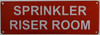 SIGNS Sprinkler Riser Room Sign(Aluminium,Reflective